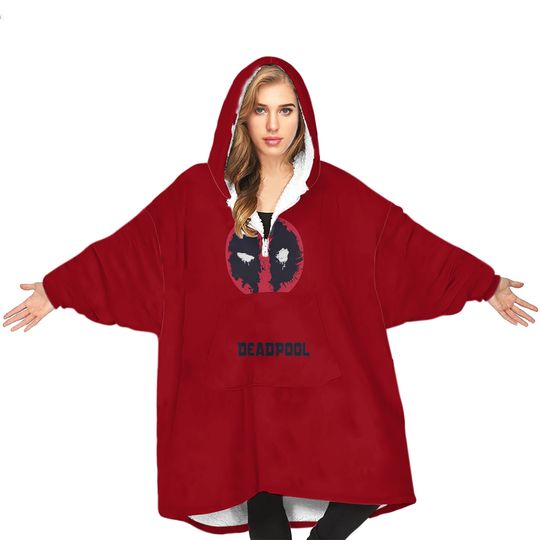 Marvel Oversized Hoodie Blanket for Men - DEADPOOL