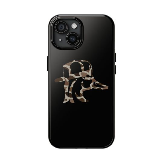 Old School Camo, "Redneck Duck on Black" Tough Phone Cases