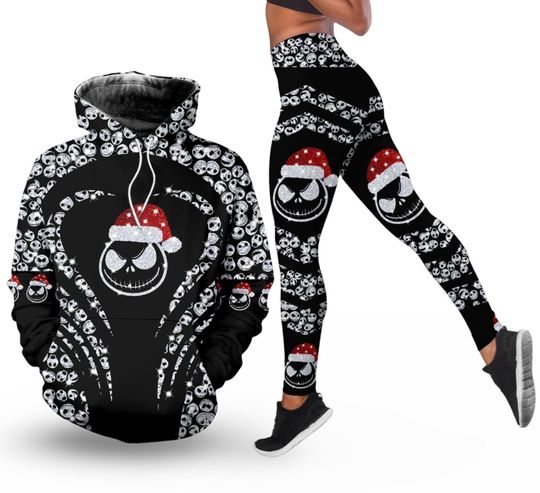 Christmas Jack Skellington Hoodie Legging, Nightmare Christmas Hoodie