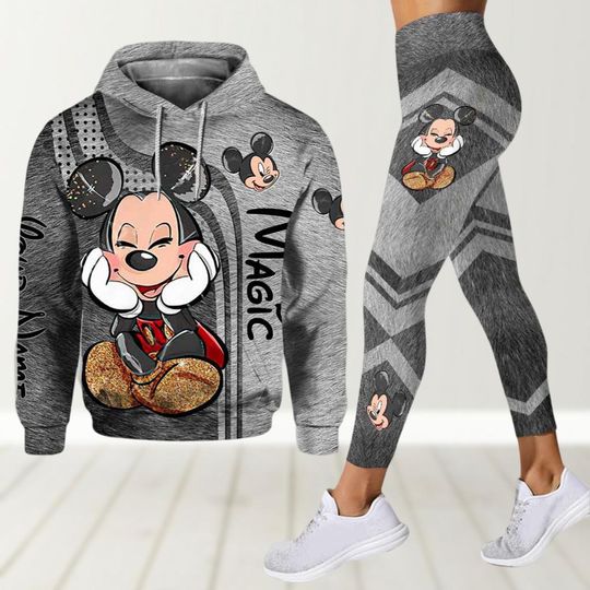 Valentine Mickey Mouse Hoodie And Legging Set, Mickey Hoodie, Mickey Legging