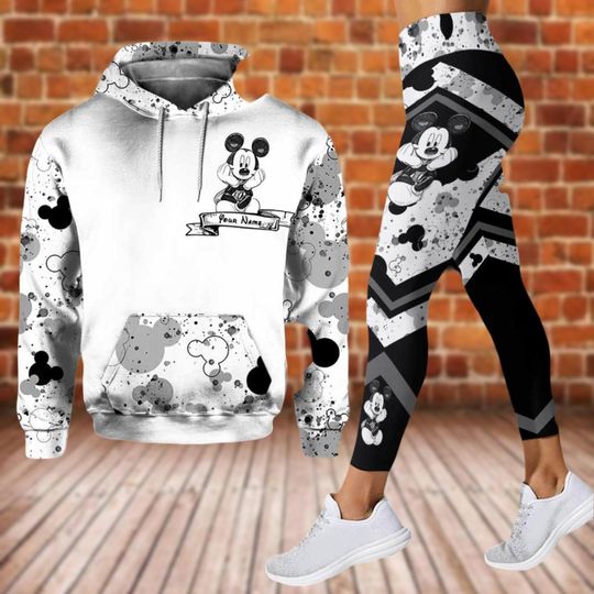 Custom Mickey Hoodie And Legging, Disney Mickey Leggings, Mickey Hoodie