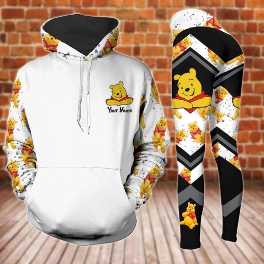 Personalized Winnie The Pooh Hoodie Legging, Pooh Bear Legging, Pooh Hoodie