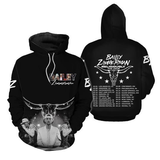 Discover Bailey Zimmerman Religiously The Tour Hoodie