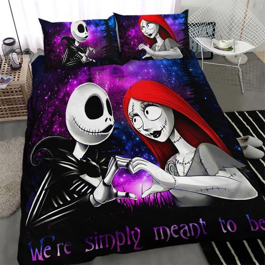 Jack Skellington & Sally We're Simply Meant To Be Bedding Set