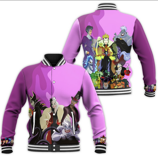Halloween Ursula, Evil Queen Baseball Jacket, Disney Villains Jacket, Queen Of Hearts