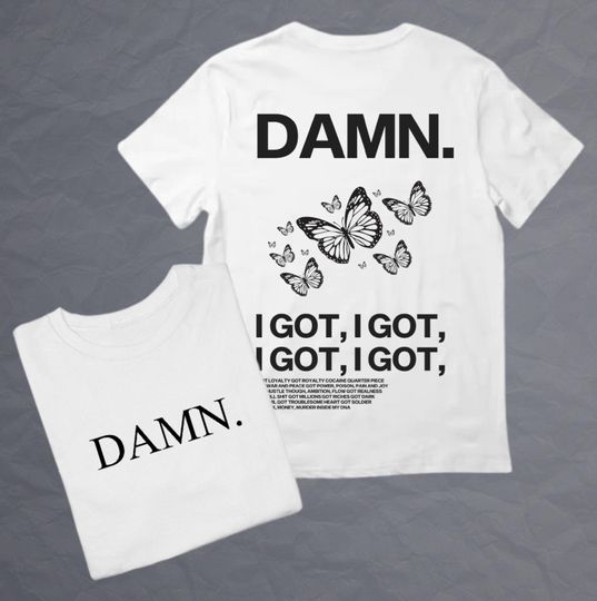 Kendrick Lamar  Kendrick Graphic  DAMN Double Sided T Shirt