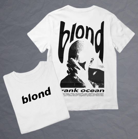 Frank Ocean Blond  Black Design Double Sided T Shirt