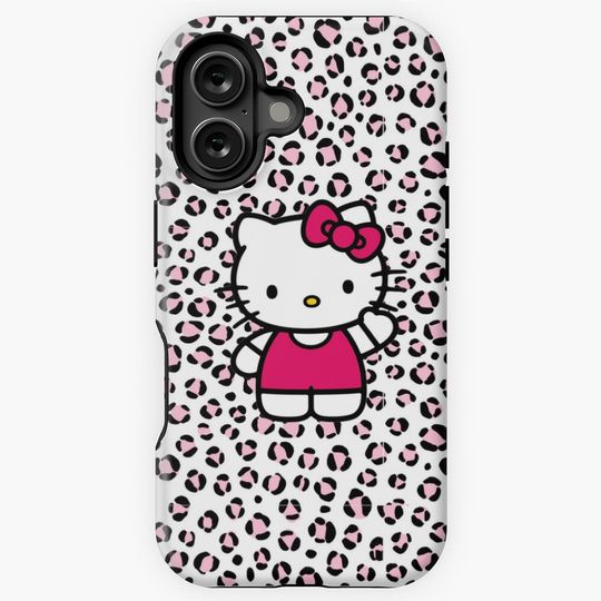 hello kitty leopard iPhone Case