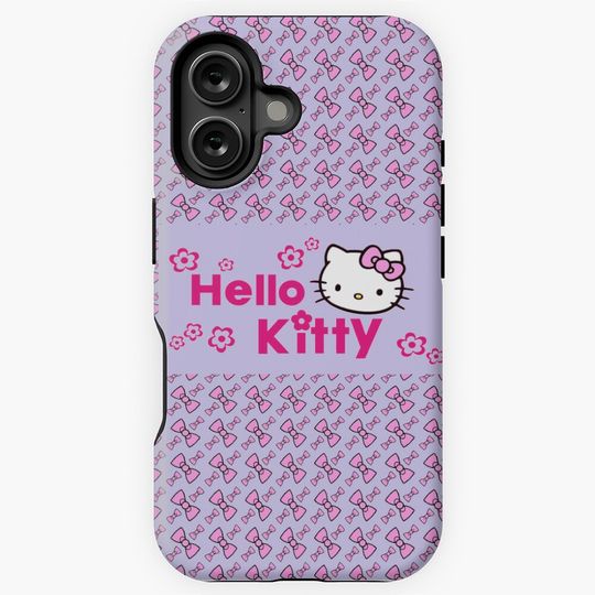 Hello Kitty bow pattern iPhone Case