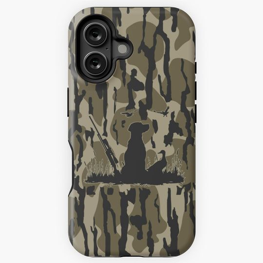 Vintage Waterfowl Camo Camouflage Duck Hunting Dog Hunter iPhone Case