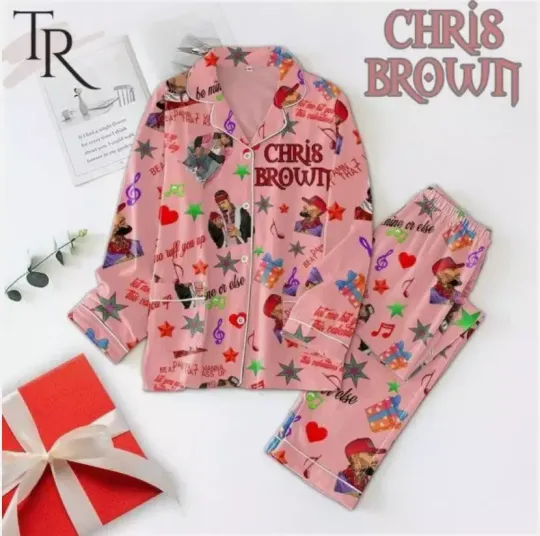 Let Me Hit You Up This Valentine’s Day Chris Brown Pajamas Set