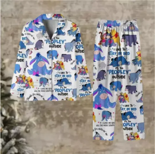 Eeyore Pajamas Set, Magic Kingdom Matching Holiday Pajamas, Gift For Fan