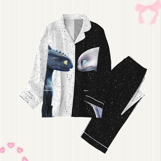 Toothless And Light Fury Pajamas Set, How To Train Your Dragon Shirt, Disney Couple Tee, Funny Matching Shirt, Valentines Day Gift