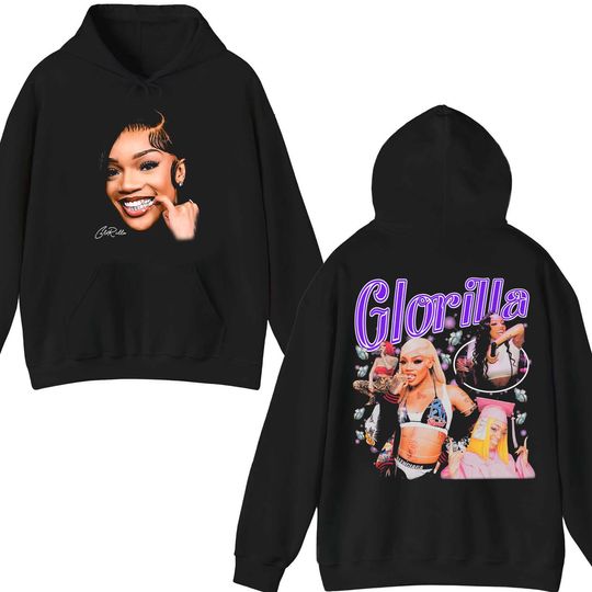 Glorilla Vintage Style 90's Bootleg Hoodie 2 Sided
