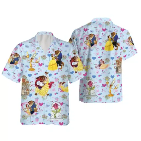 Beauty And The Beast Tale As Old As Time Happy Valentine's Day Hawaiian Shirt