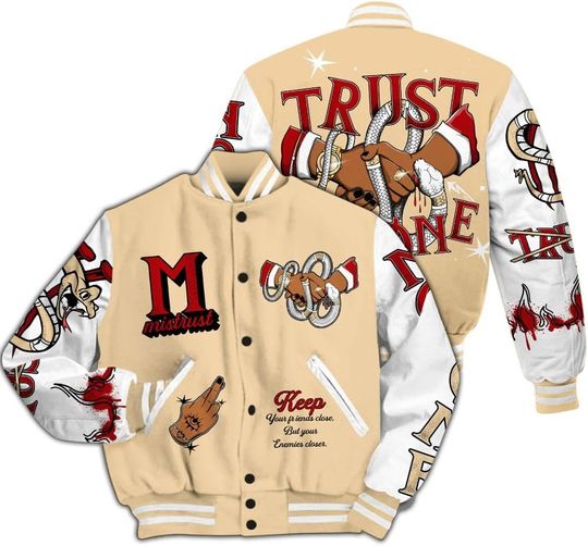 Dunkare Dunk Low Strawberry Waffle Baseball Jacket - Allen Answer Skeleton All Over Print Letterman Jackets