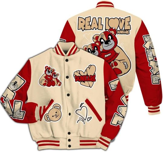 Dunkare Dunk Low Strawberry Waffle Baseball Jacket - Apocalypse Skeleton All Over Print Letterman Jackets