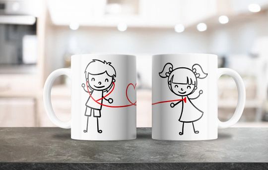 Couple Mugs | Valentine's Day Gift | Anniversary Gift | Gift for Couple