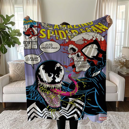 Amazing Spiderman Fleece Blanket  Comics Cartoon Cover Blanket