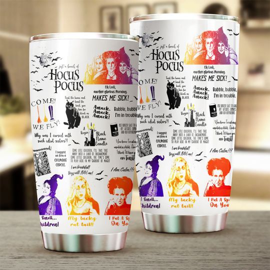 Hocus Pocus Tumbler, Sanderson Sister Tumbler, Hocus Pocus Gift, Hocus Pocus Stainless Steel