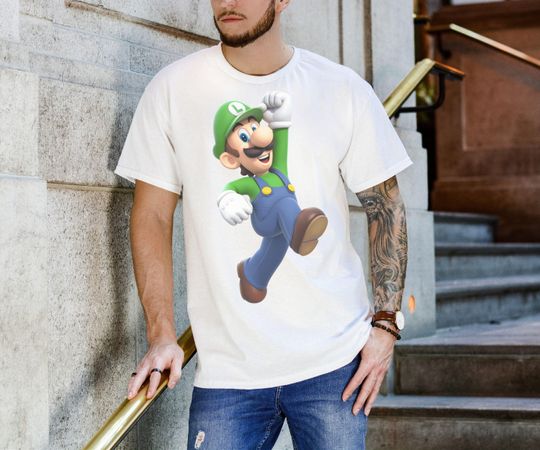 Luigi Bros T-Shirt | Retro Mario Bros Fan Gift | Gamer Shirt for Men and Women | Classic Video Game Apparel
