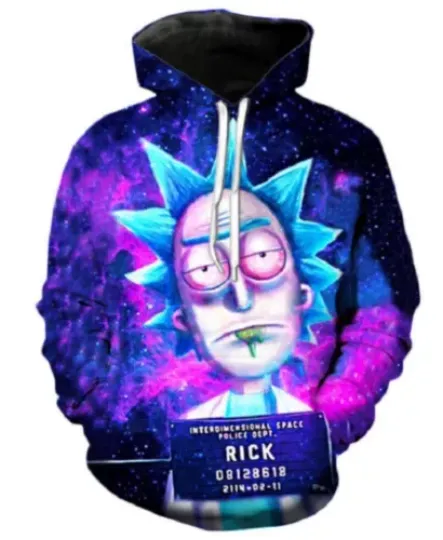 Rick and Rickandmorty Hooded Sweatshirt - Size Small