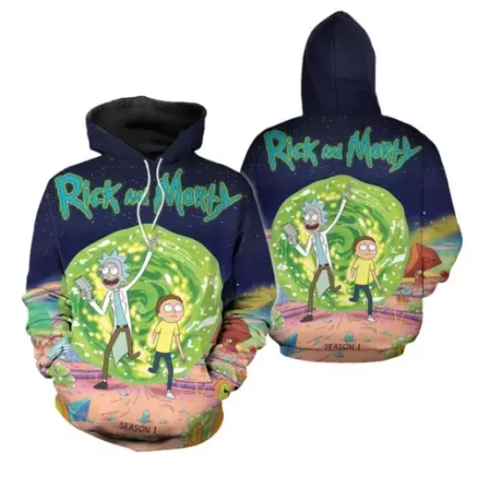 Rick And Rickandmorty 3d Pullover Hoodie