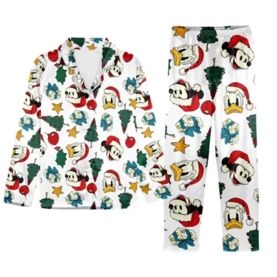 Christmas Donald Duck Pajamas Set, Mickey Mouse Christmas Cheer Pajamas