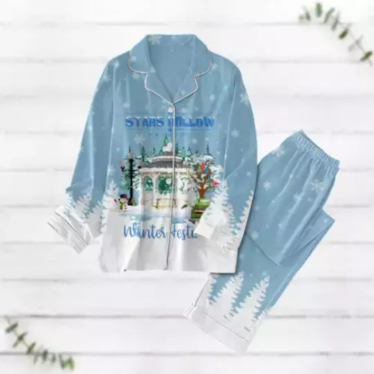 Stars Hollow Pajamas Set, Gilmore Girl Pajamas Christmas, Lukes Coffee Holiday