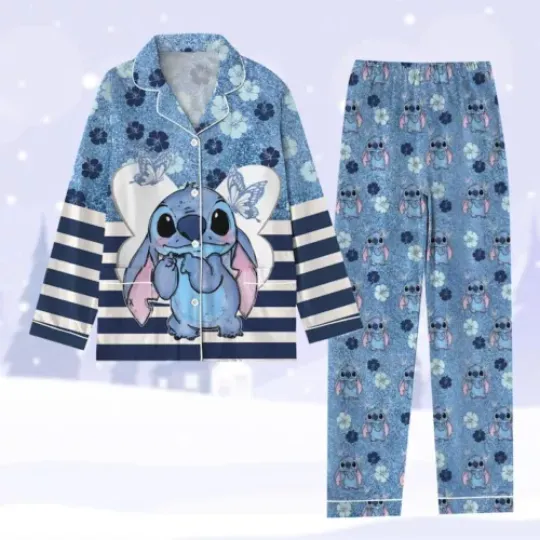 Disney Stitch Pajamas Set, Lilo And Stitch Christmas Pajamas Set
