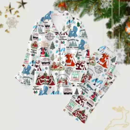 White Christmas Pajamas, White Christmas Movie, Christmas Song Pajamas Set