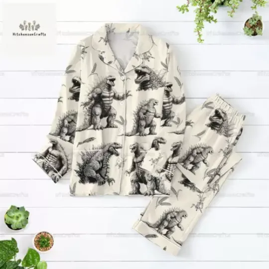god zilla Pajamas Set, god zilla Shirt, god zilla Holiday Pajamas, god zilla