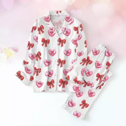Valentine Gift For Her, Xoxo Love Women Pajamas, Matching Pajamas Set