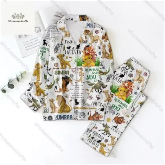Lion King Pajamas Set, Disney Matching Pajamas Family, Movie Lover Gift Pajamas