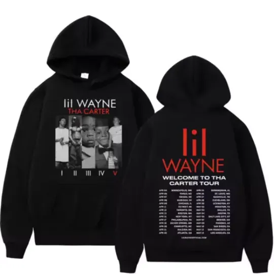 Rapper Lil Wayne Welcome To Tha Carter Tour Hoodie For Fans Double Sided