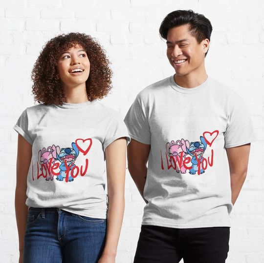 Stitch Valentines Classic T-Shirt, Stitch T-Shirt