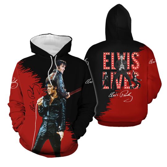 Elvis Presley Hoodie, Elvis Presley 3D Hoodie, Elvis Presley Men Hoodie, Elvis King Aesthetic Hoodie