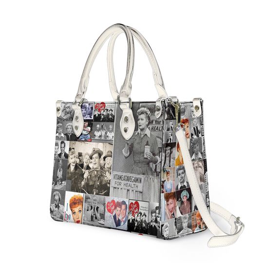 Personalized I Love Lucy Music Leather Bag