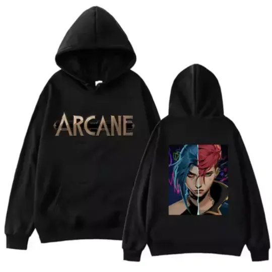 New Jinx Arcane VI Hoodies Arcane Hoodie For Fans Double Sided