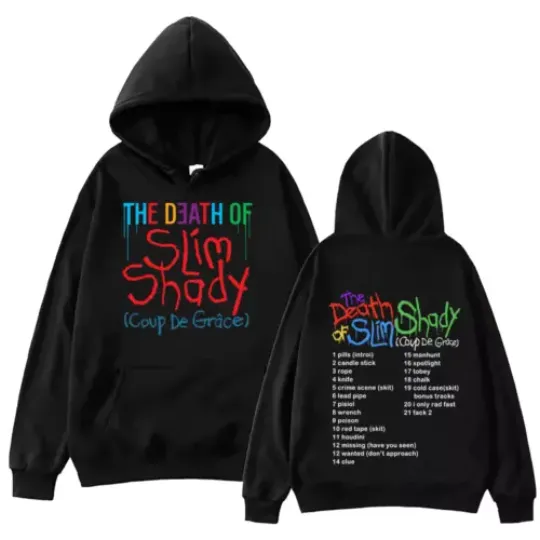 Eminem The Death of Slim Shady double sided hoodie, gift for fans