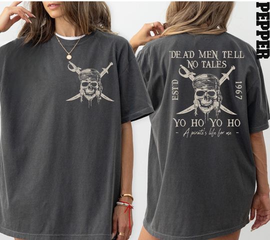 Double Side Pirates Of The Caribbean Dead Men Tell No Tales T-Shirt, Vintage Pirates T-Shirt