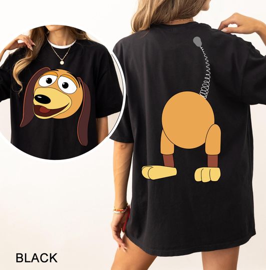 Slinky Dog T-Shirt, Toy Story Dog T-Shirt, Two Side Kids Slinky Dog T-Shirt