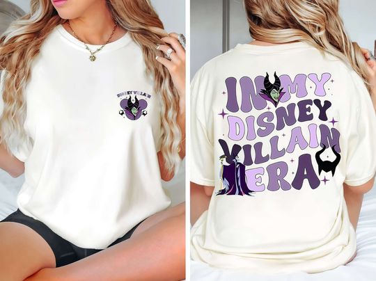 Two-Sided Disney Villains T-Shirt, In My Disney Villain Era T-Shirt