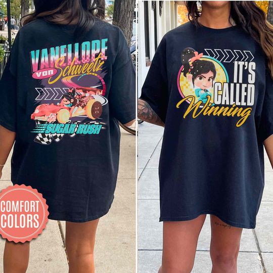 Two Sided Vanellope Racing T-Shirt, Wreck-It Ralph Sugar Rush T-shirt