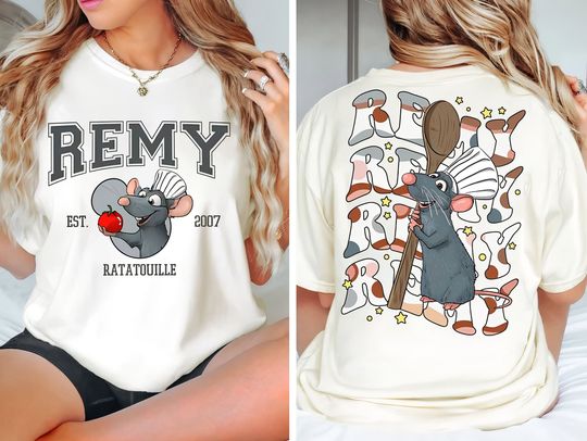 Disney 2-Sided Remy Ratatouille T-Shirt, Remy Anyone Can Cook T-Shirt
