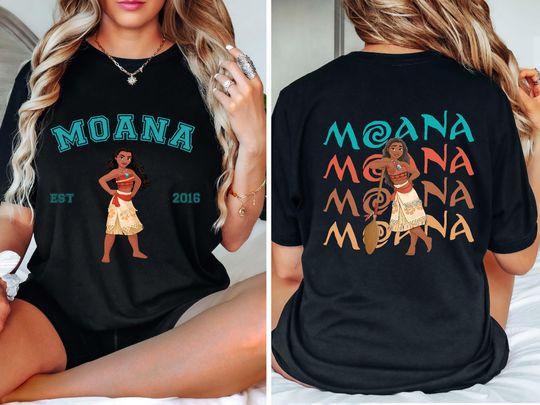 Moana Est 2016 T-Shirt, Disney Moana Two Sided T-shirt