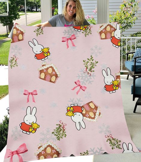 Christmas Miffy Blanket| Gifts for Her| Christmas Gifts| Miffy Gifts