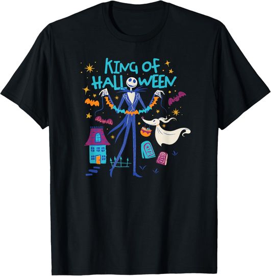 Discover Nightmare Before Christmas King of Halloween Jack and Zero T-Shirt, Nightmare Before Christmas T-Shirt