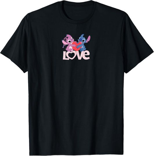 Stitch and Angel Love Valentine's Day T-Shirt, Valentine's Day T-Shirt
