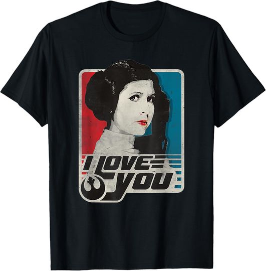 Star Wars Classic Princess Leia I Love You T-Shirt, Star Wars T-Shirt